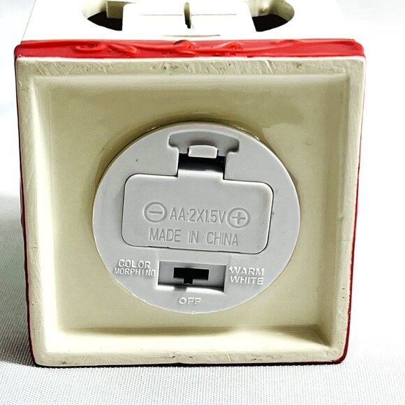 Holiday LED Red Ceramic Christmas Ornament Color Changing by Lightscapes Box 4” - Picture 5 of 6